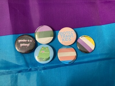 Trans Rights Button Pack