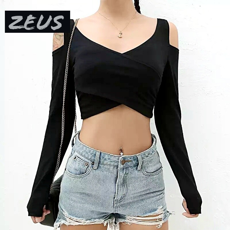 Vintage Long Sleeved Crop Top