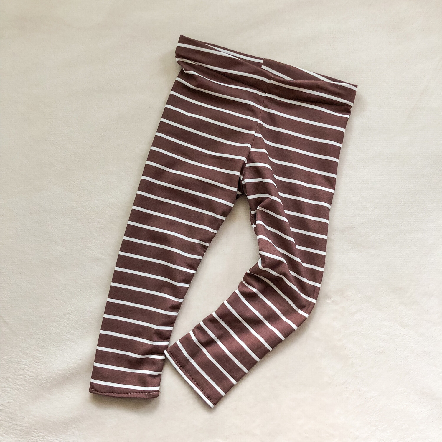 Baby Knit Leggings - Mahogany Stripe