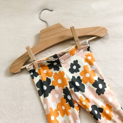 Toddler Knit Leggings - Flower Power