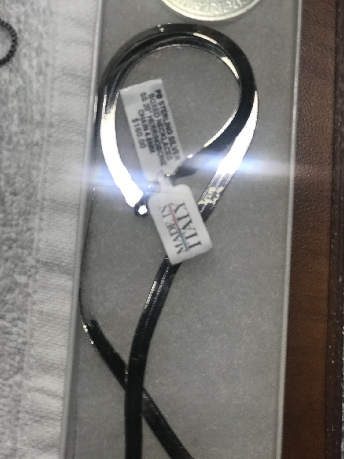 sterling silver herringbone bracelet Macys