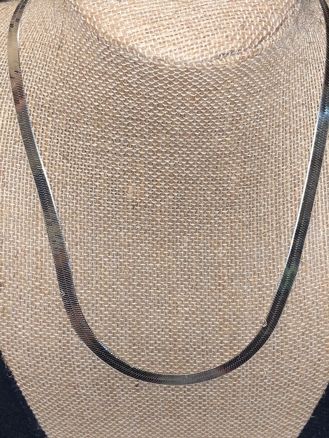 Sterling Silver Herringbone 18 inch Necklace 92%