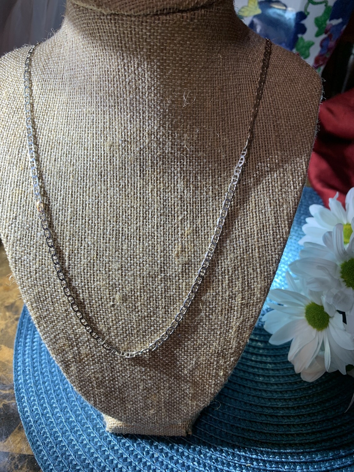 Sterling Silver 26 In, Anchor link chain .925  Italy