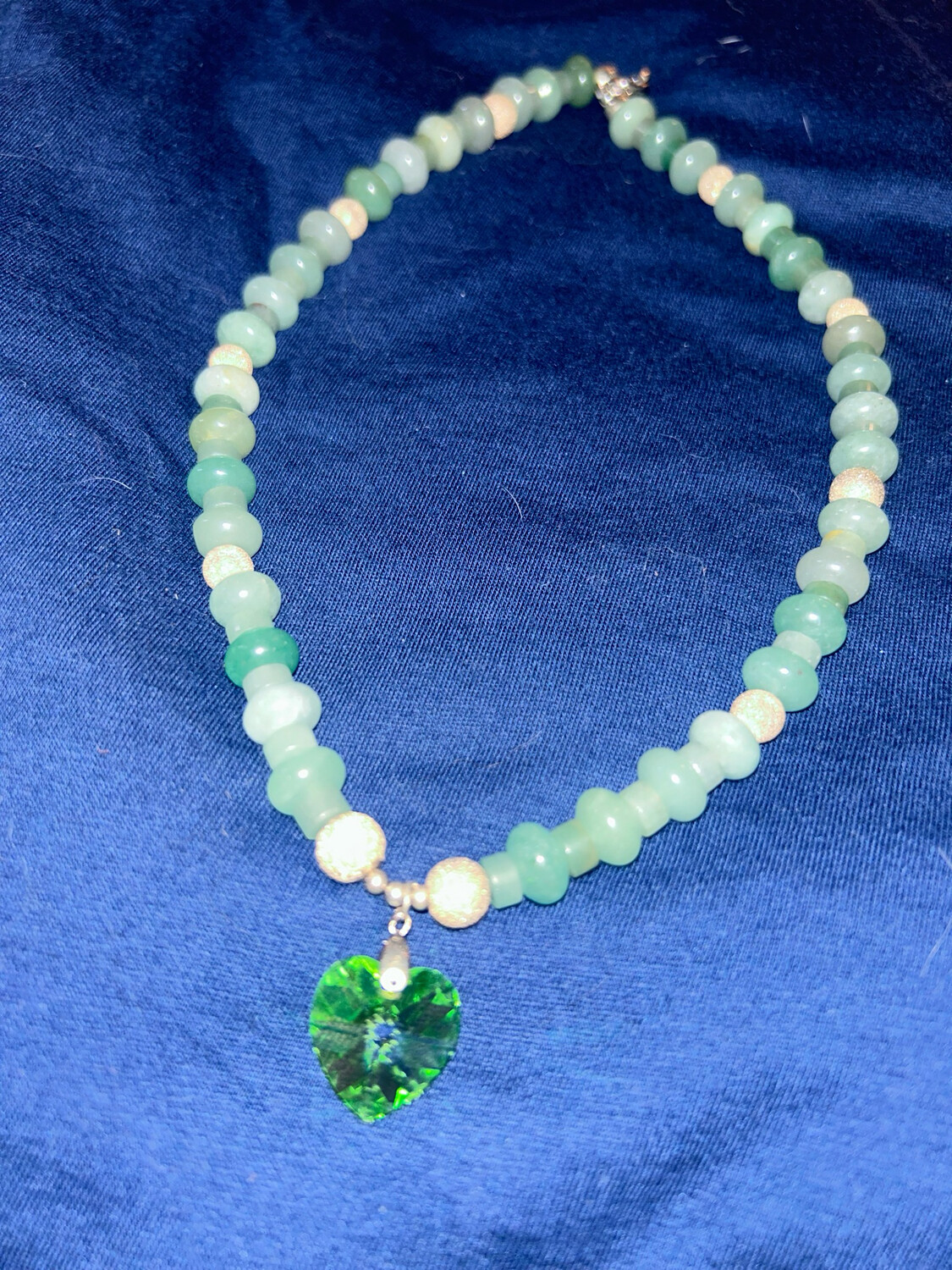 Bedside Necklace Pendant Beautiful Semi Precious Aqua And Teal