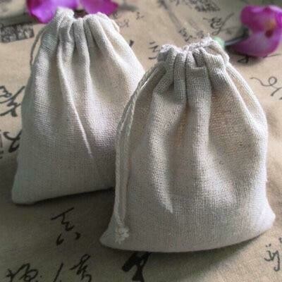 Cotton Linen Gift Drawstrig Bag 10x15cm (4&quot;x 6&quot;), pack of 50 Pouch