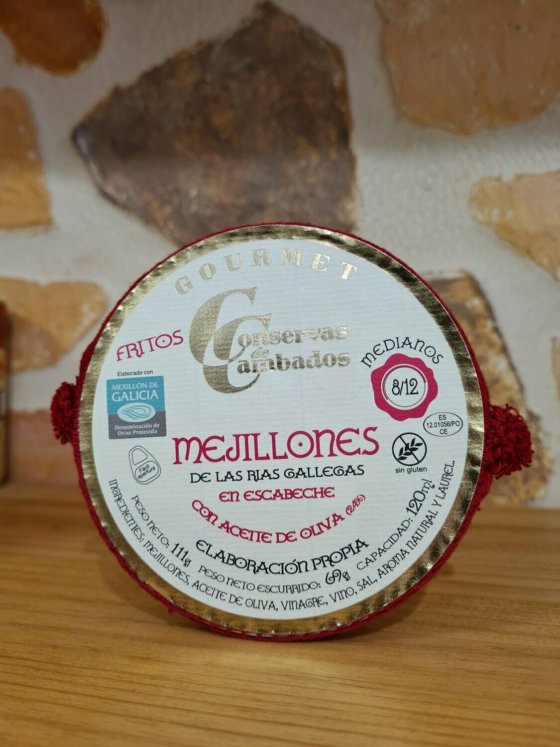Mejillones de las Rías Gallegas en Escabeche Oliva 8/12