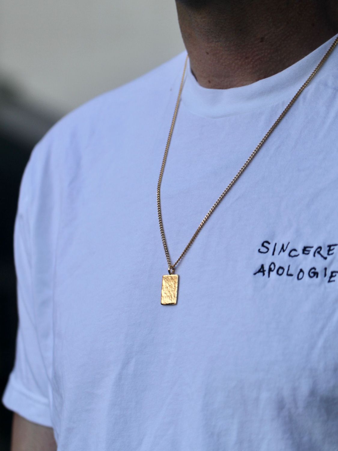 PUNCHED TAG necklace