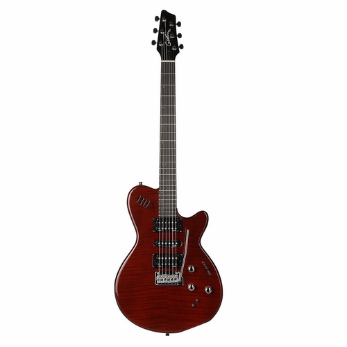 Godin XTSA Solid Body 3-Voice Electric Guitar (Dark Trans Red)