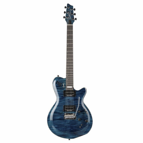 Godin LGXT Solid Body 3-Voice Electric Guitar (Trans Blue AA)