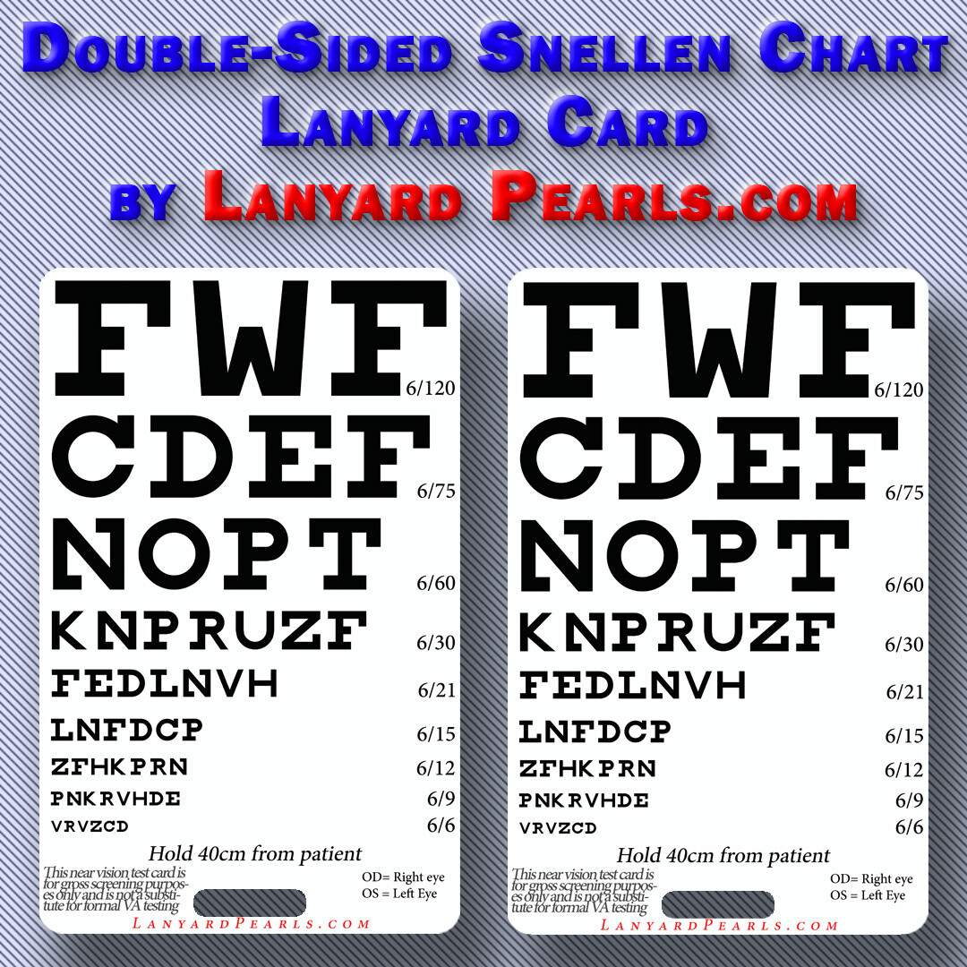 Double Sided Snellen Card