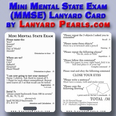 Mini Mental State Exam (MMSE)