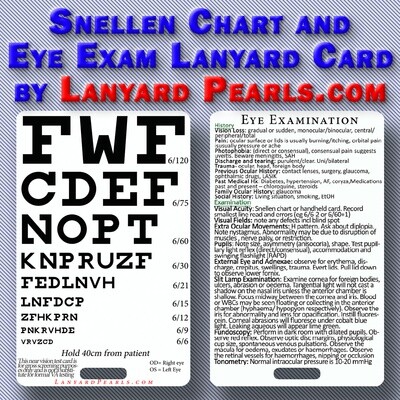 Pocket Snellen Chart + Eye Examination
