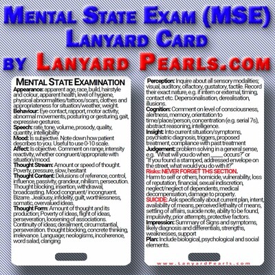 Mental State Exam (MSE)