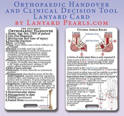 Orthopaedic Handover and Clinical Decision Tools