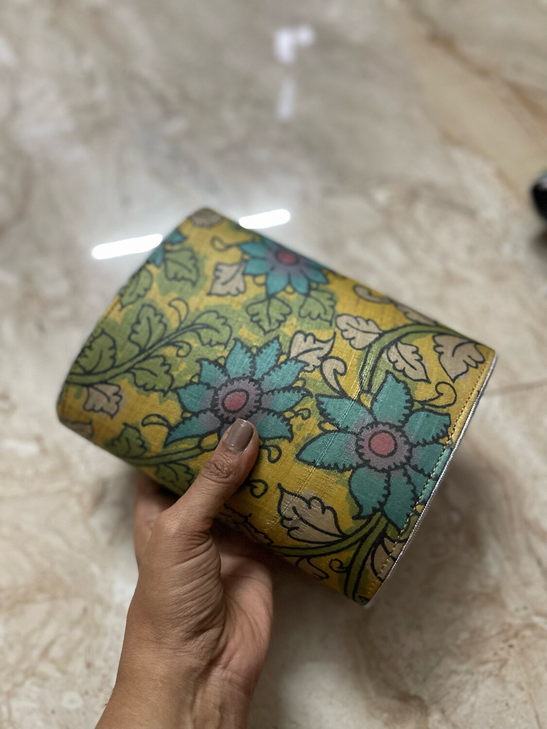 Yellow Kalamkari Tusser