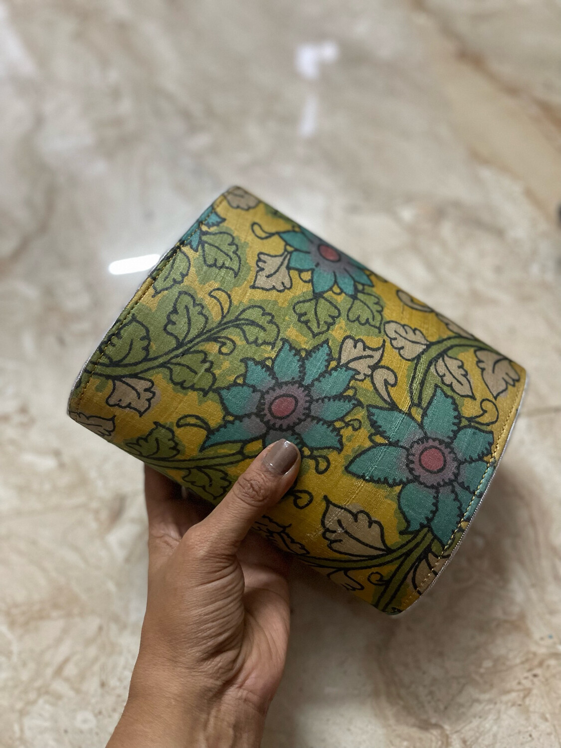 Yellow Kalamkari Tusser