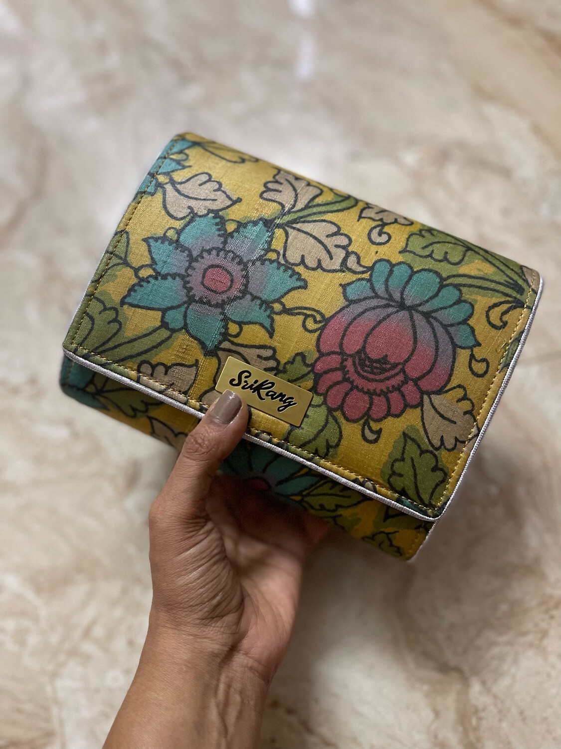 Yellow Kalamkari Tusser