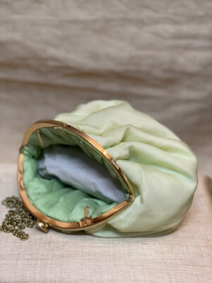 Pista Green With Leaf Embroidery