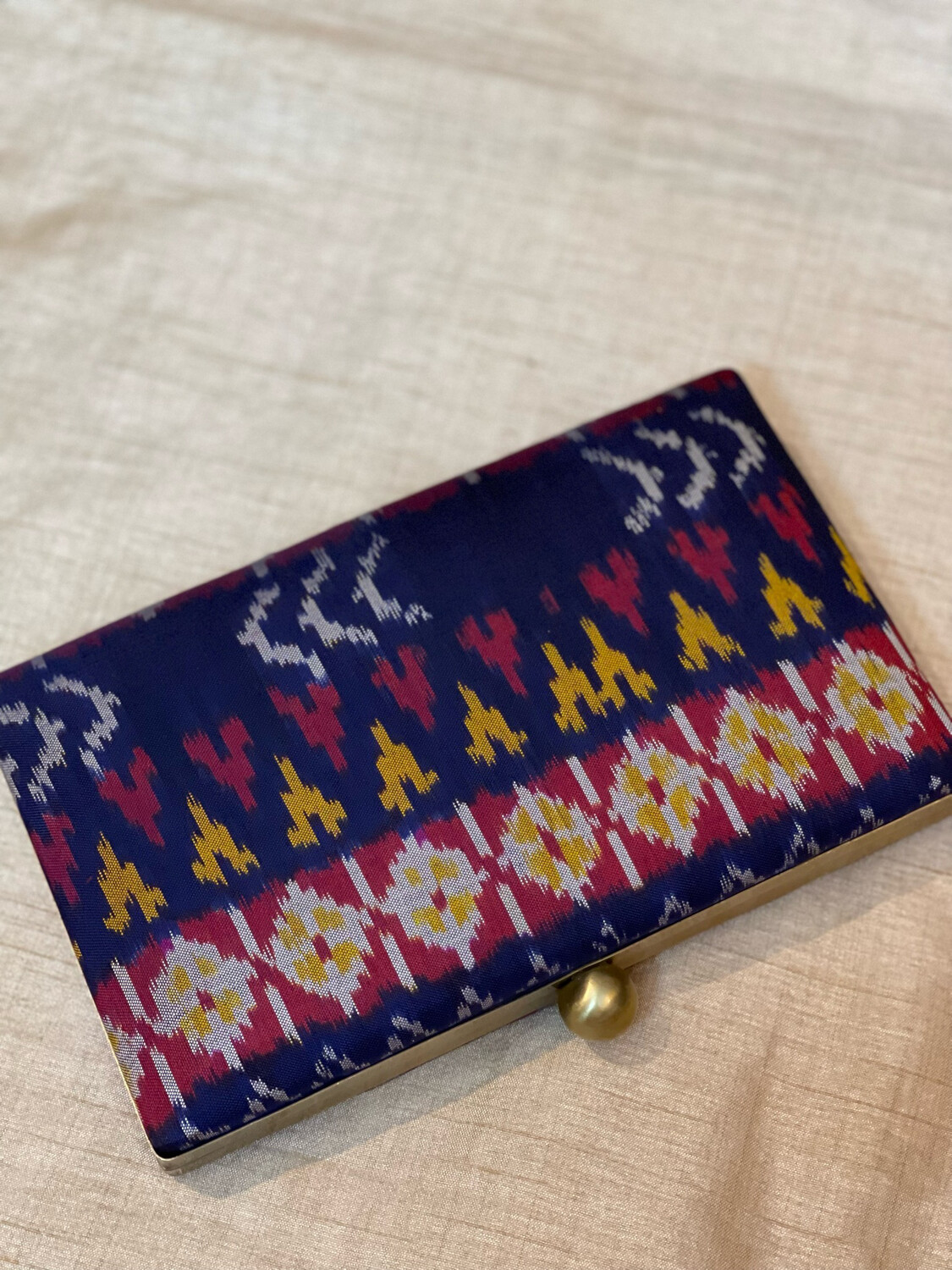Navy Blue Ikkat Patola Pattern