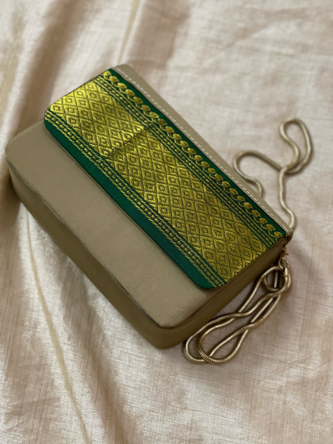 Muted Gold With Green