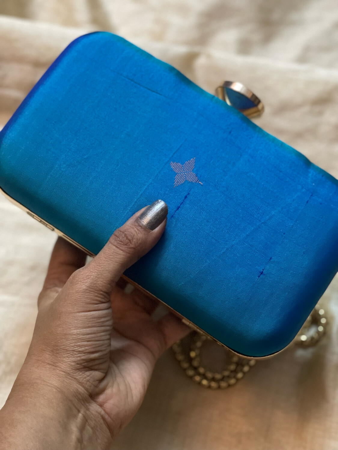 Single Butta Peacock Blue