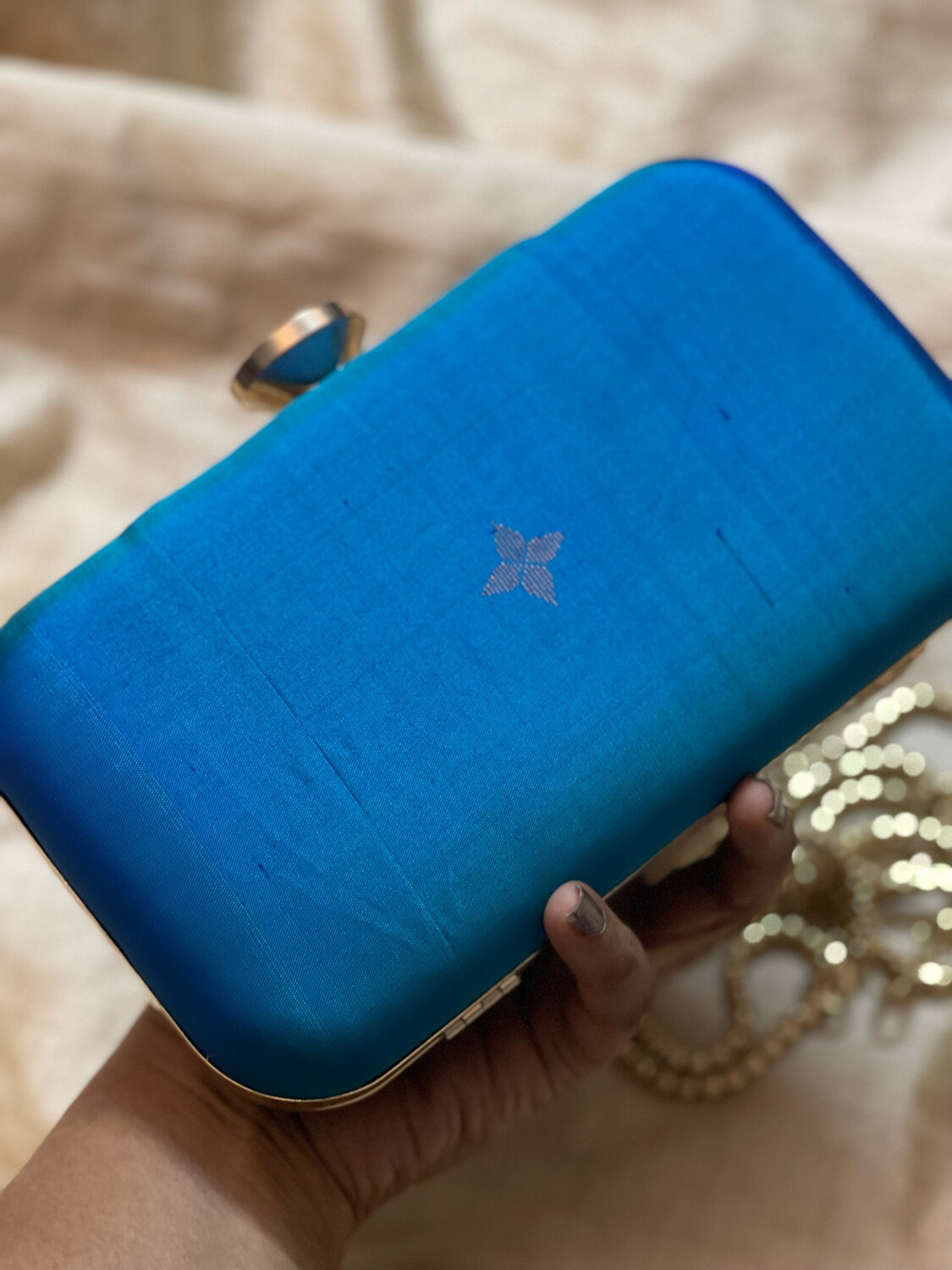 Single Butta Peacock Blue
