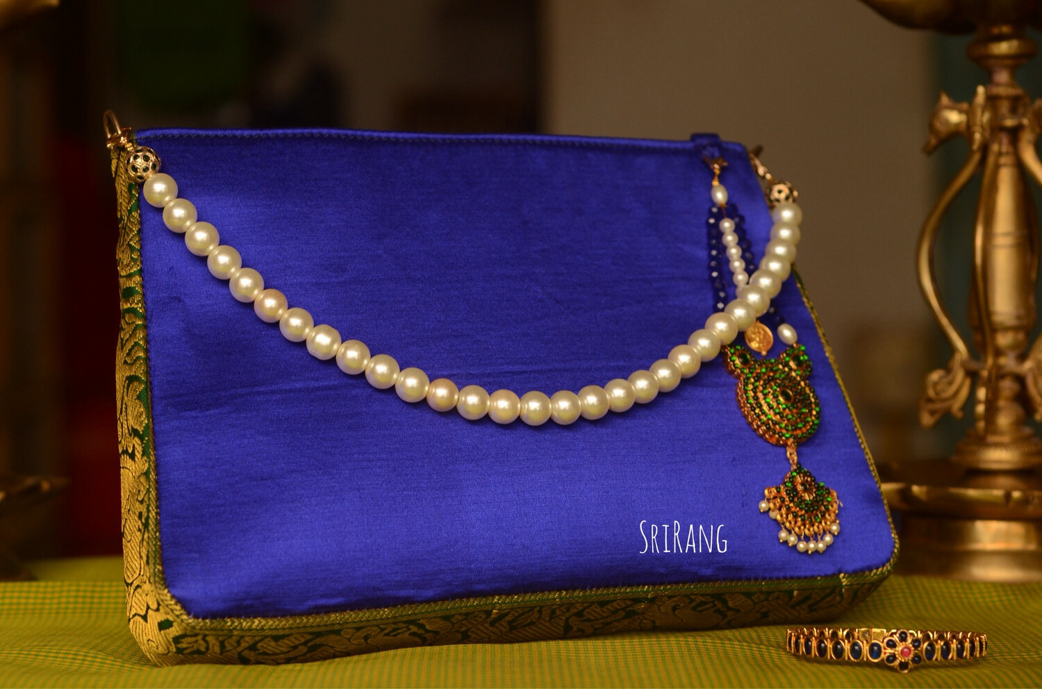 Royal Blue And Green Border