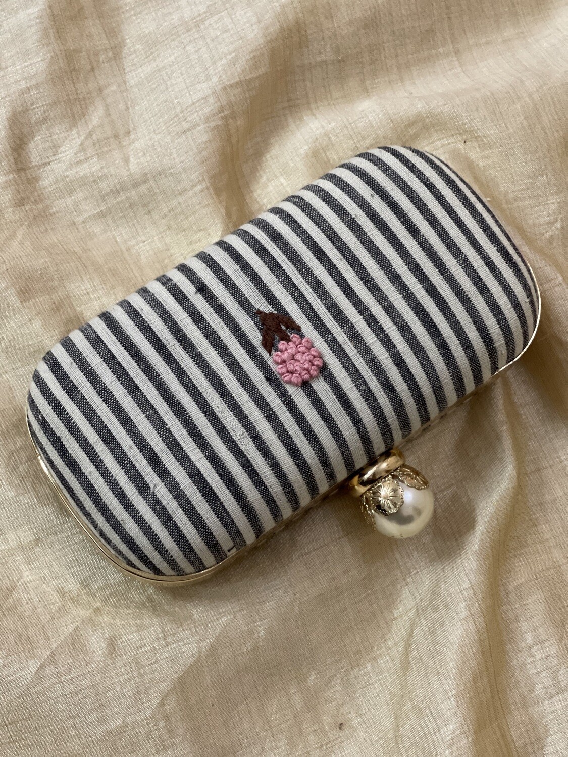 Stripes with Japanese Blossoms