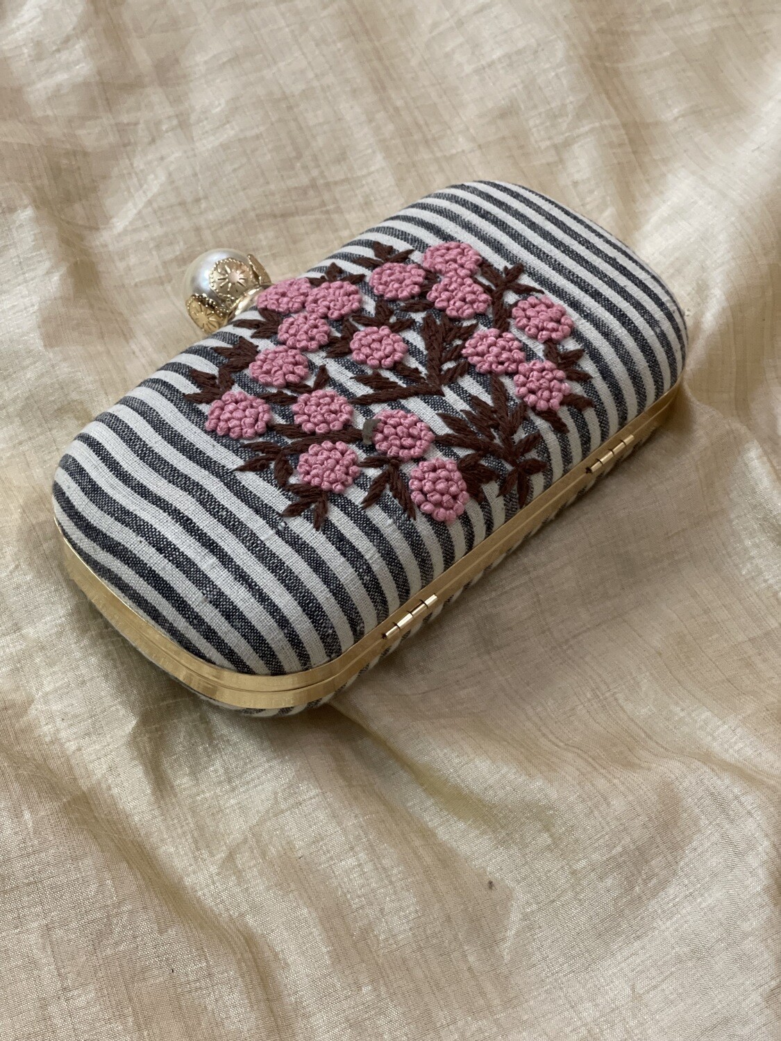 Stripes with Japanese Blossoms