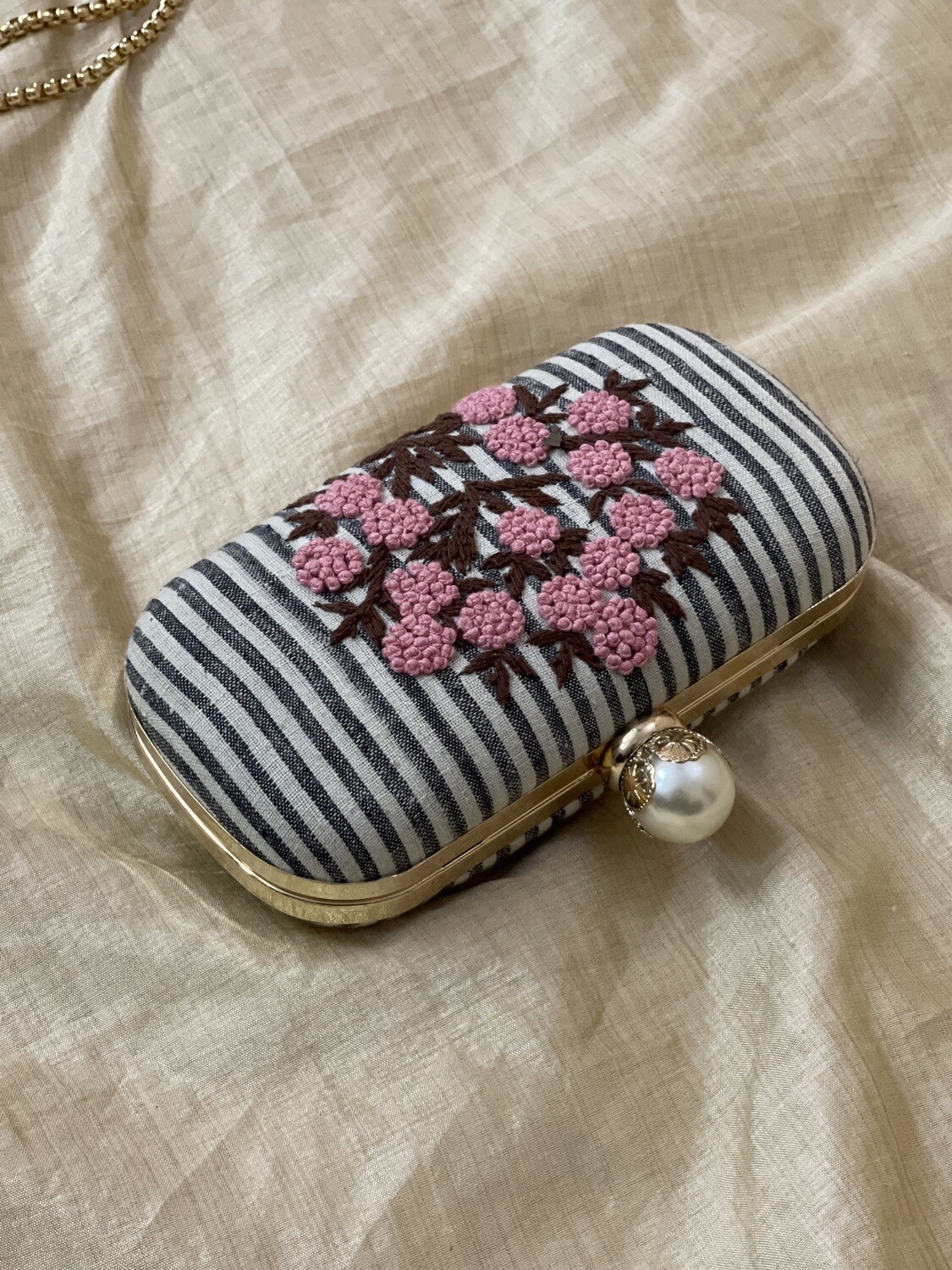 Stripes with Japanese Blossoms