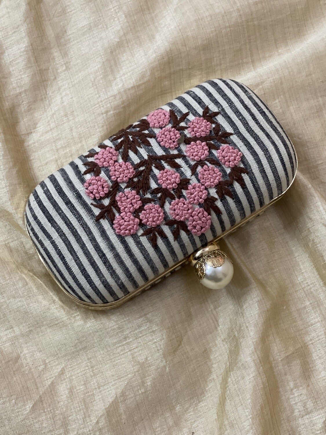 Stripes with Japanese Blossoms