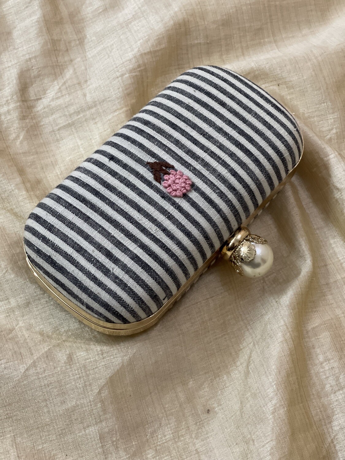 Stripes with Japanese Blossoms