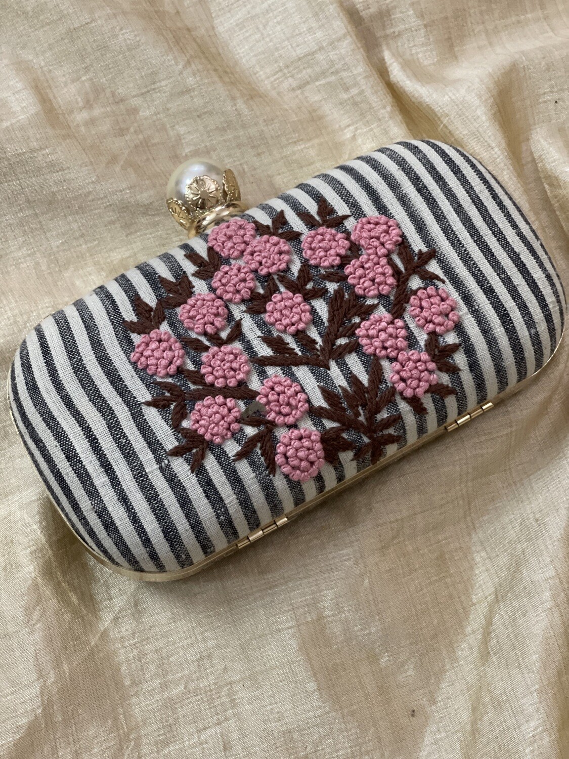 Stripes with Japanese Blossoms