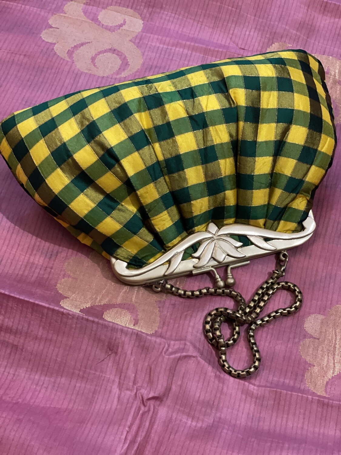 Pulliyam Kottai Kattam Yellow &amp; Green Checks