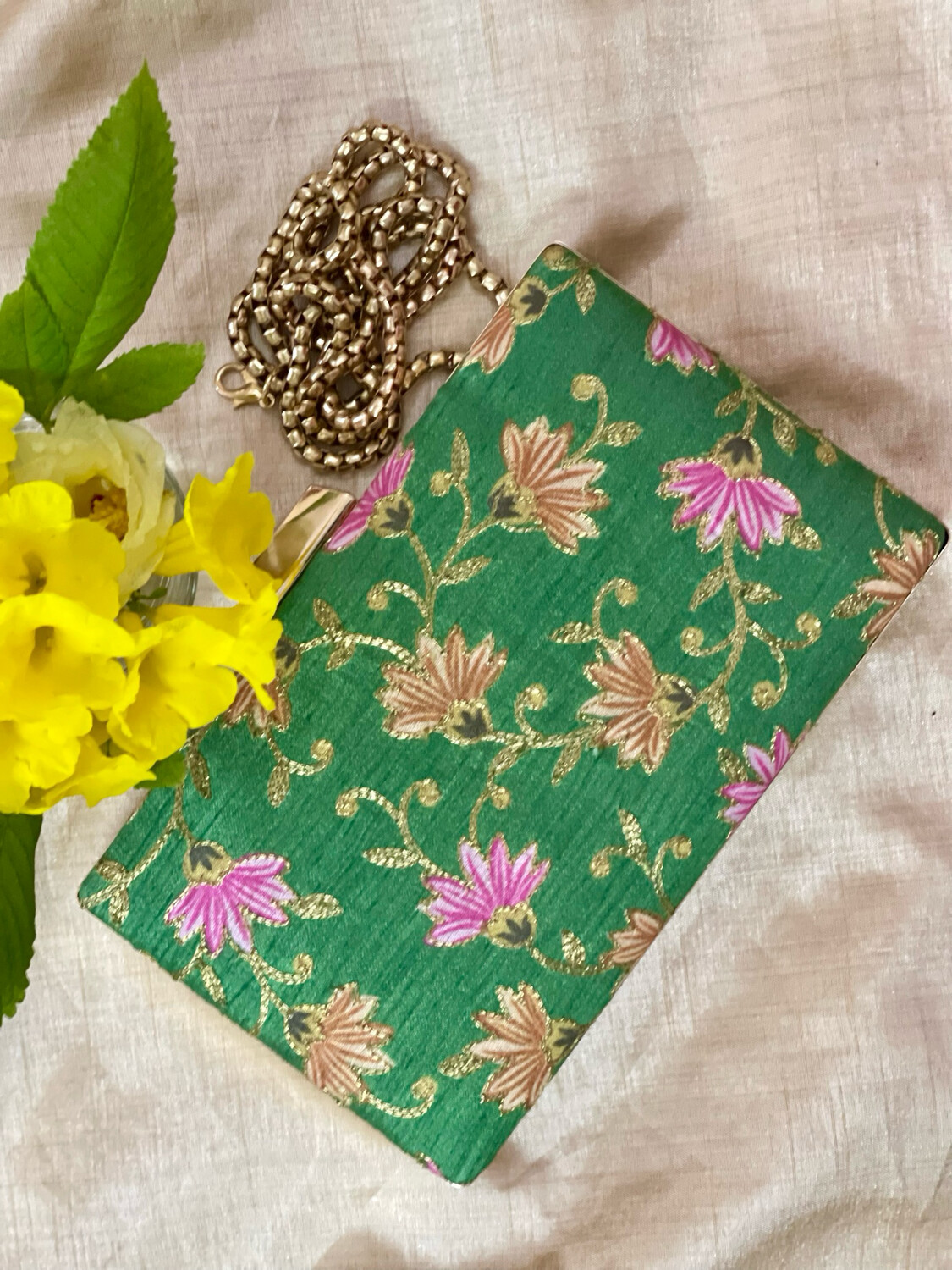Green Floral With Embroidery And Painting (Dutch Hyacinth)