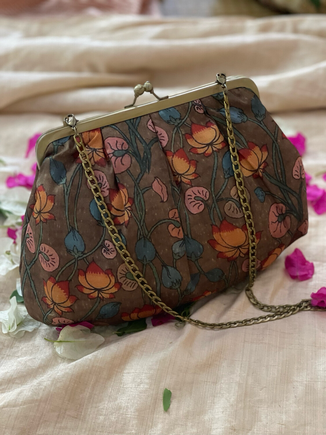 Earthy With Flower Kalamkari