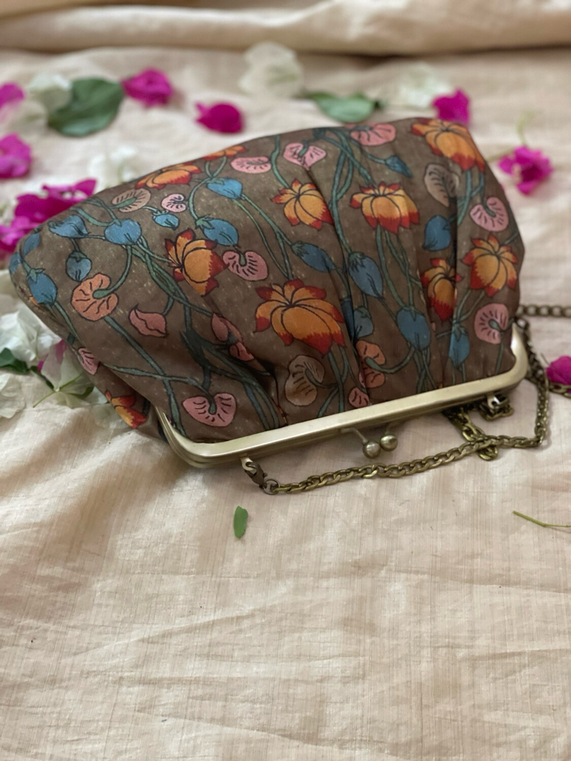 Earthy With Flower Kalamkari