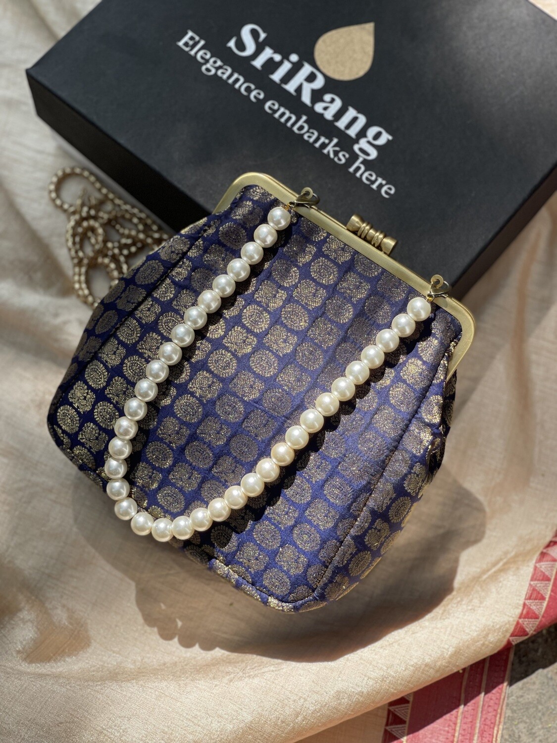 Mayil Chakram Navy Blue Mini Damru