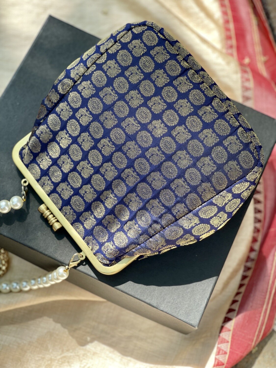 Mayil Chakram Navy Blue Mini Damru