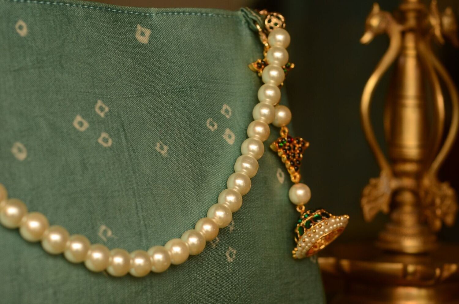 kutni bandhini iced blue gajji