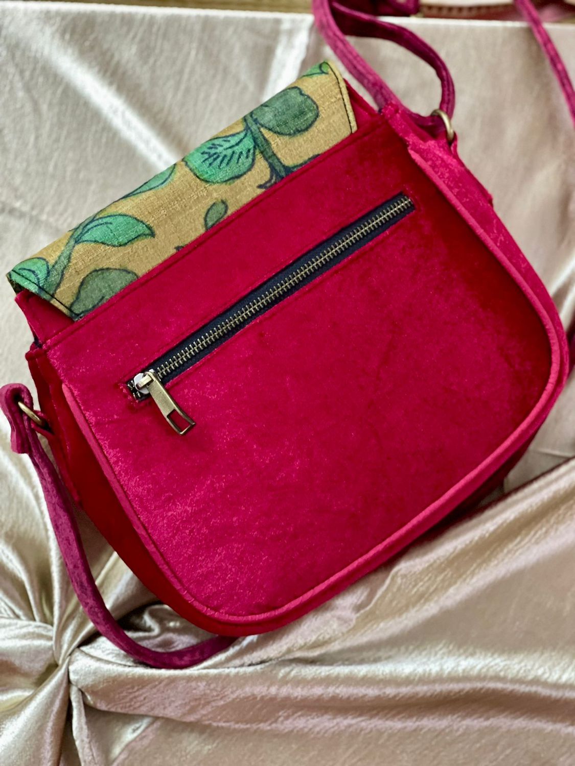 Pen Kalamkari with velvet