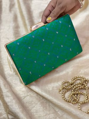 Green With blue Banarasi