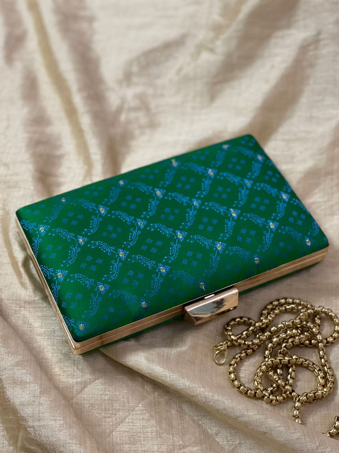 Green With blue Banarasi