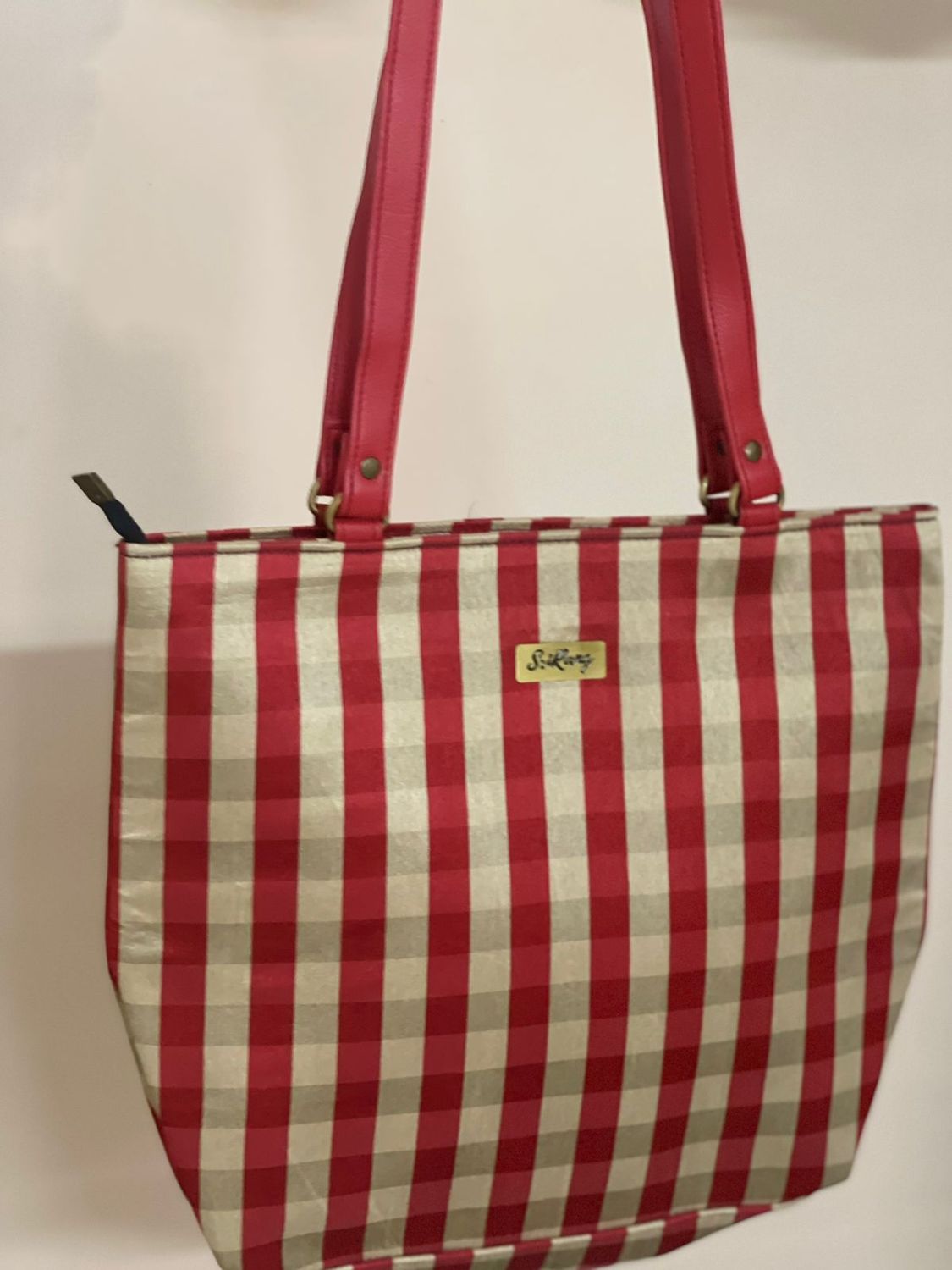 Red Checks Tote
