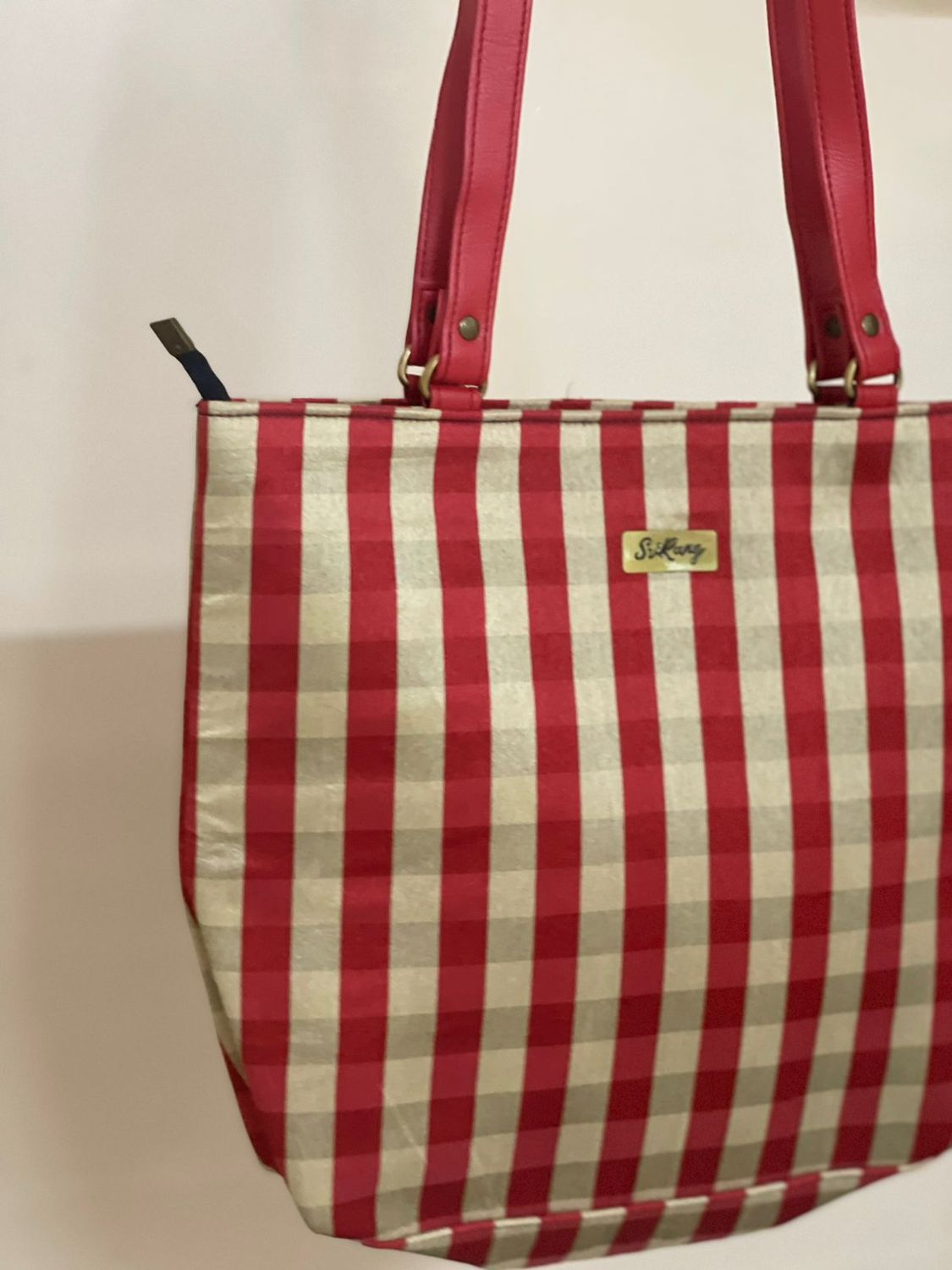 Red Checks Tote
