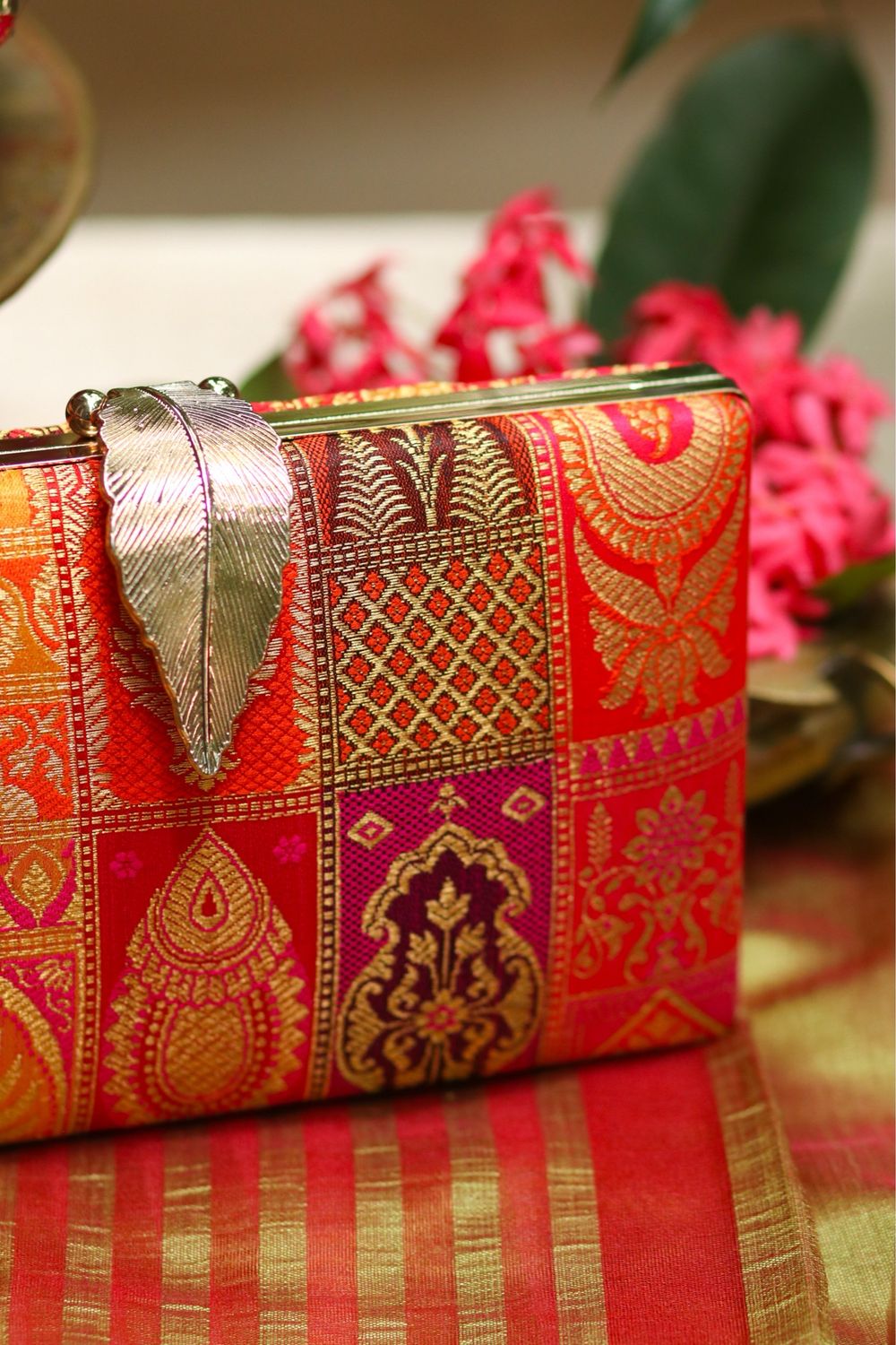 Urvashi Yellow , Red And Hot pink