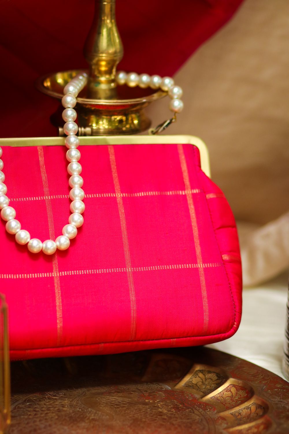 Mittai Pink Checks Big Damru