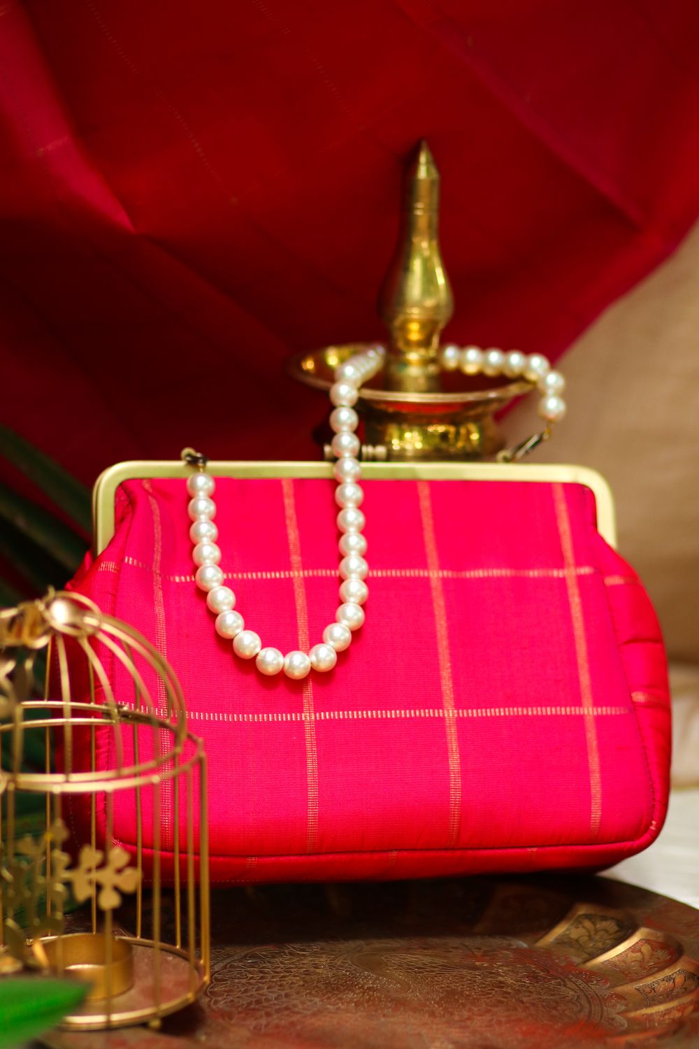 Mittai Pink Checks Big Damru