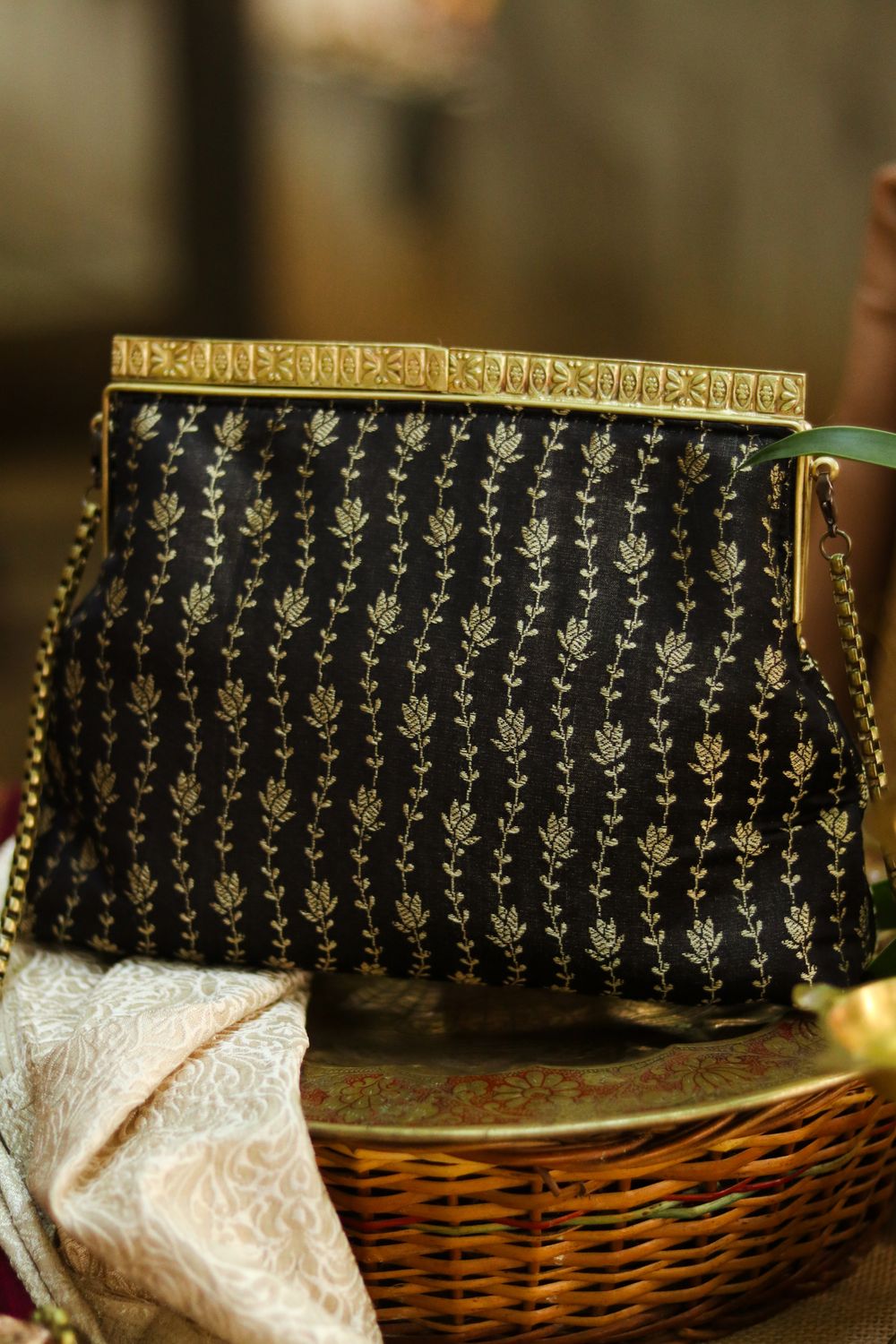 Latha Black Anarkali