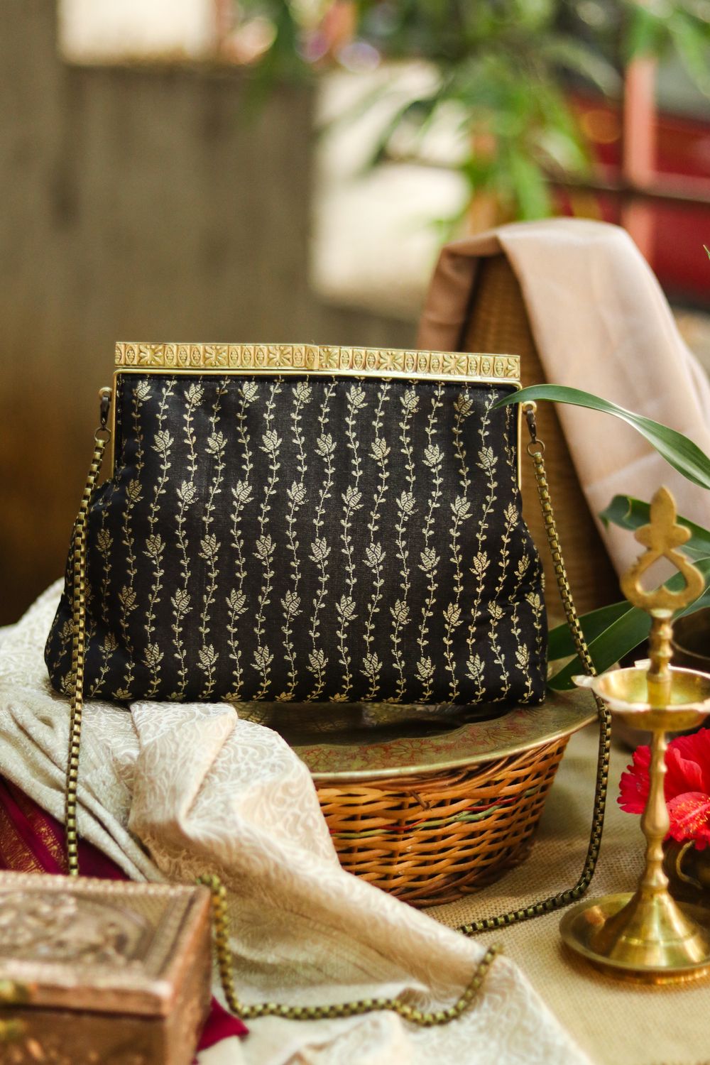 Latha Black Anarkali